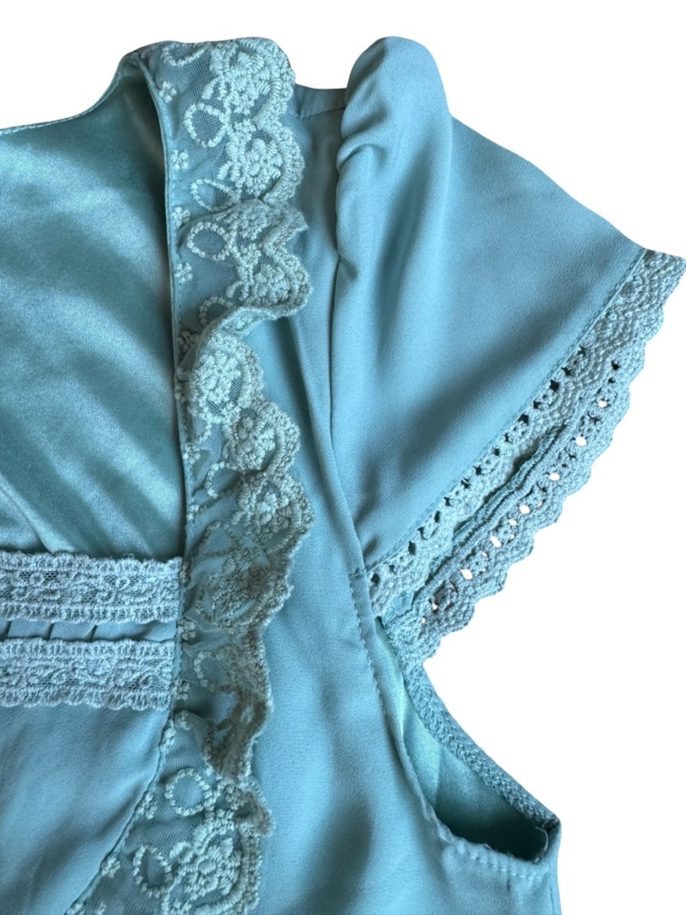 Axes Femme Women’s VTG Sage Green lace cottage core dress size Medium Japan - Picture 6 of 11